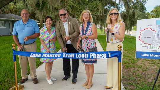 Seminole County, the City of Sanford and FDOT hosted Ribbon Cutting for Lake Monroe Trail Loop Project