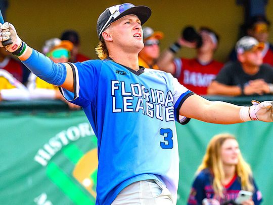 The Regular Season Champion Sanford River Rats swept the top three FCSL postseason awards with Dawson Mock (above) being named the Player of the Year, Ryland Bozenhard the Pitcher of the Year and Kaiden Lopez the Reliever of the Year.
