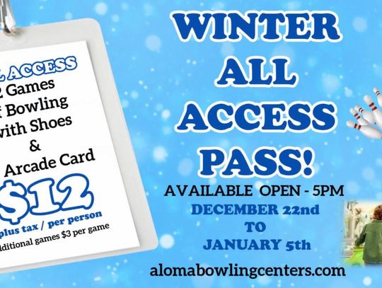 Aloma Bowling Centers offer Winter All Access Pass during school break