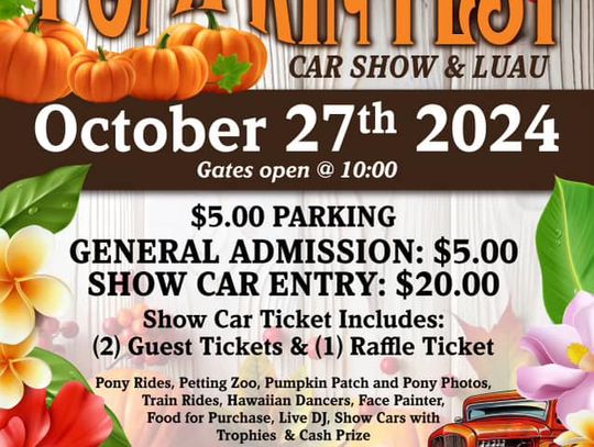 Annual Pumpkin Fest, Car Show & Luau