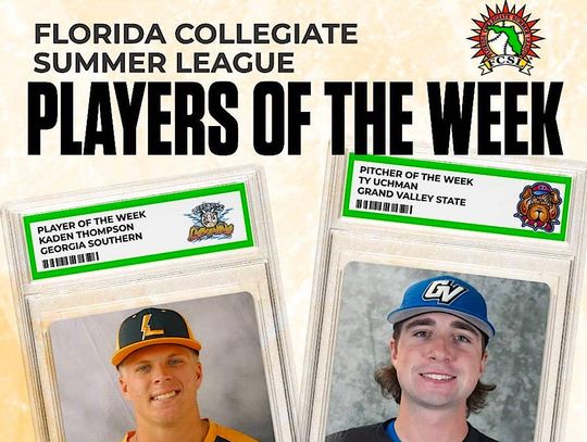Florida League honors for games of 5/29-6/6