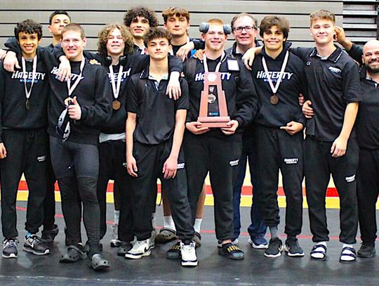 Hagerty boys win Class 3A-Region 1 Wrestling Championship