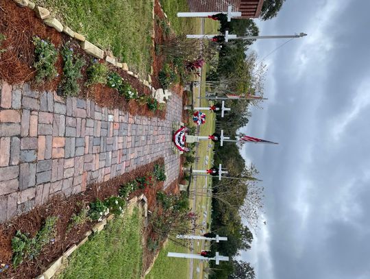 In the Nick of Time -  The Veteran’s Memorial “Never Forget Garden” is Dressed for Christmas