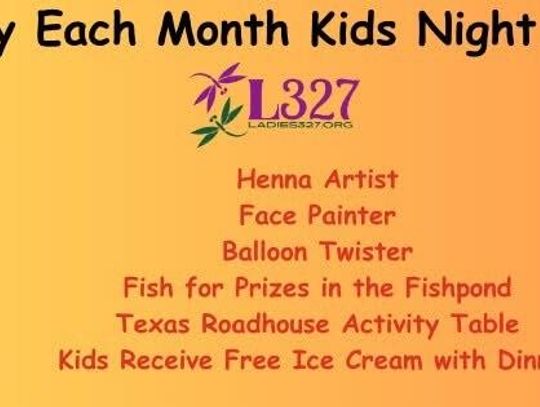 Kid’s Night to be Held May 6, Sponsored by Ladies 327