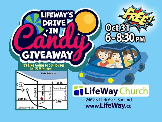Lifeway Church’s Drive-In Candy Giveaway
