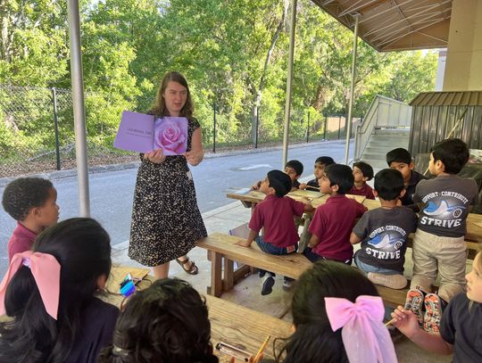 Local Nature Author Reads to Seminole Science Kindergarteners for Earth Month