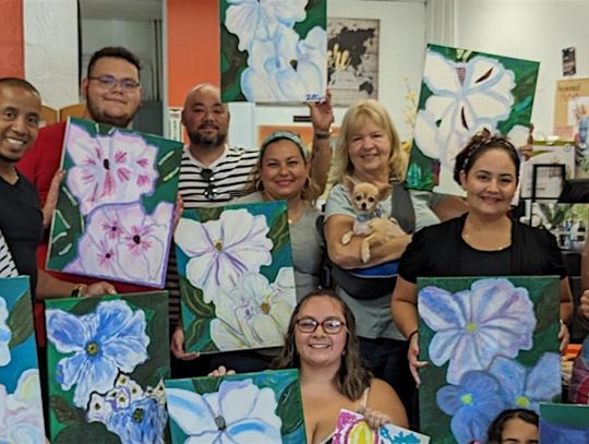 Lovely Magnolia Painting Workshop at Sanford Woman’s Club