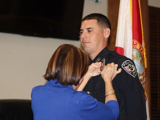 New Oviedo Police Officer Sworn In, Pinned