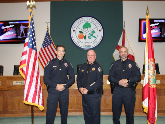 New Oviedo Police Officers Sworn In and Pinned