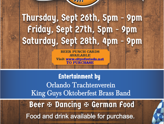 Oktoberfest returns to Center Lake Park in Oviedo