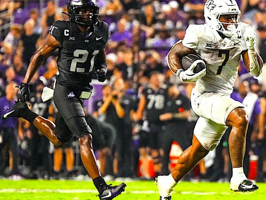 Second-half rally lifts UCF past TCU in Big 12 opener, 35-34