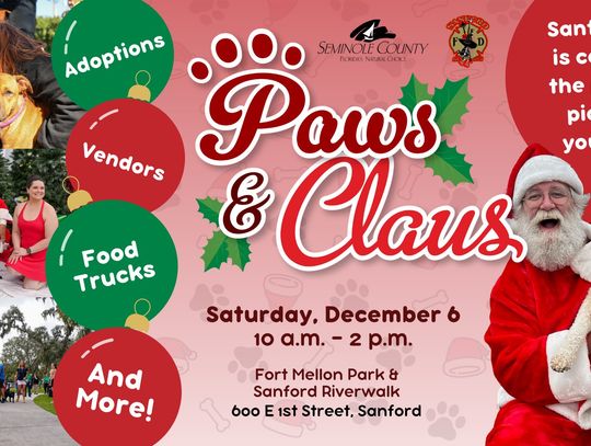 Seminole County to Host Annual Paws & Claus Celebration on December 6