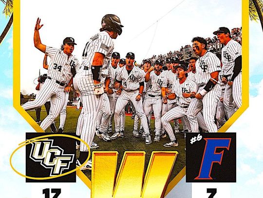 UCF baseball whips No. 6 Florida before historic crowd