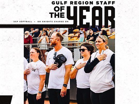 UCF Softball earns 2026 NFCA Gulf Regional Coaching Staff of the Year honors