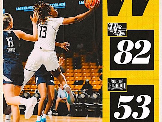 UCF women’s hoops tops North Florida, 82-53