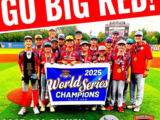 Photos courtesy of ABA _ The Altamonte Springs All-Stars (above) won the USA Championship in the 42-team Babe Ruth Baseball 2025 Cal Ripken 12/70 World Series at Ballparks of American - St. Louis in Branson, Missouri, on Saturday. Graham Camara (below) was named the game’s MVP after going 1-for-2 at