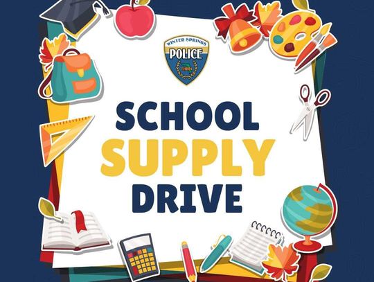 Winter Springs Police Department School Supply Drive 