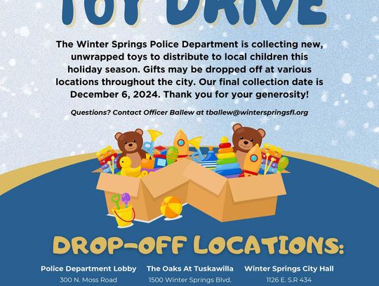    Winter Springs Police Department Toy Drive