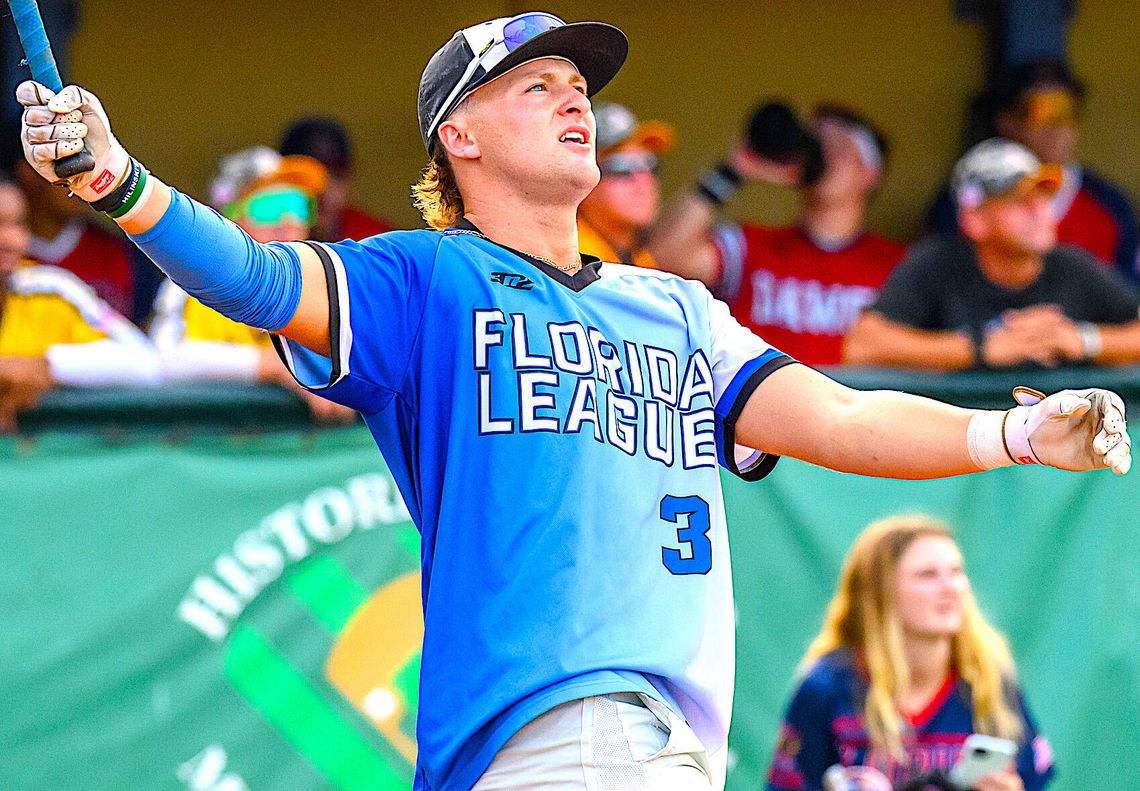 The Regular Season Champion Sanford River Rats swept the top three FCSL postseason awards with Dawson Mock (above) being named the Player of the Year, Ryland Bozenhard the Pitcher of the Year and Kaiden Lopez the Reliever of the Year.