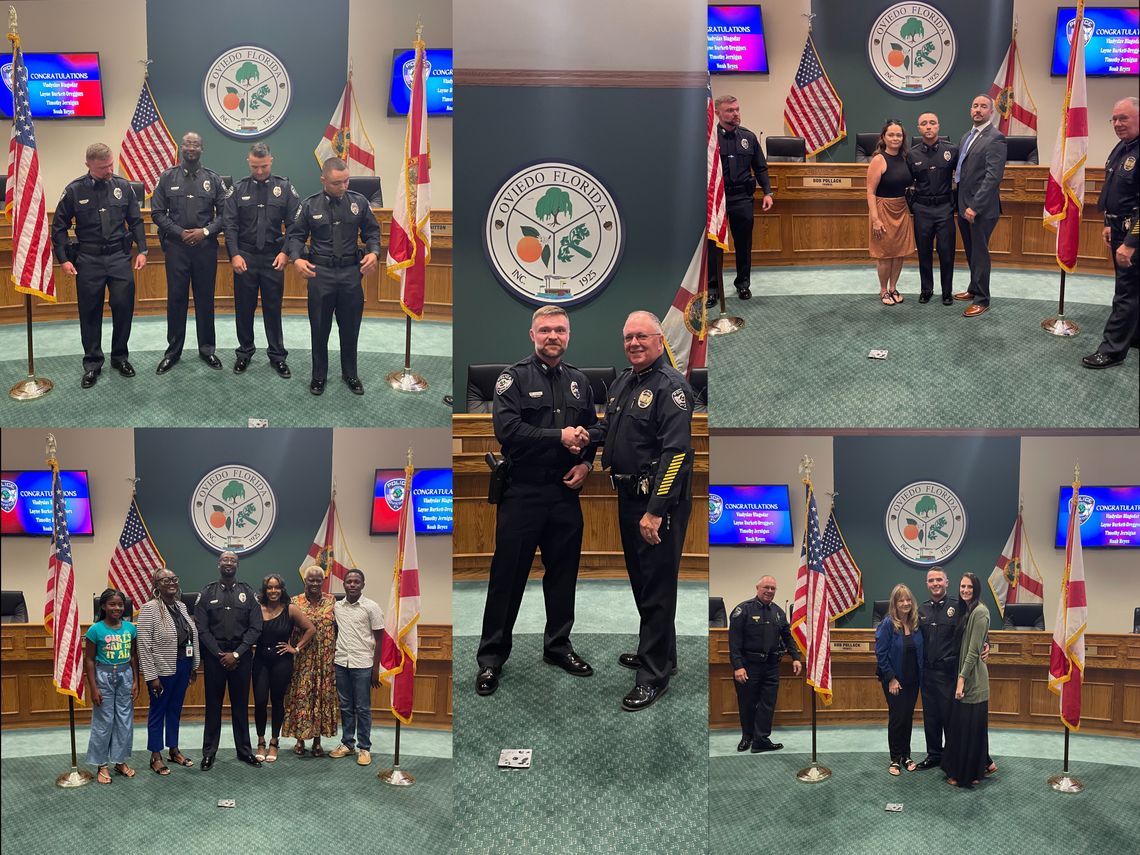 City of Oviedo Police swears in Four New Officers