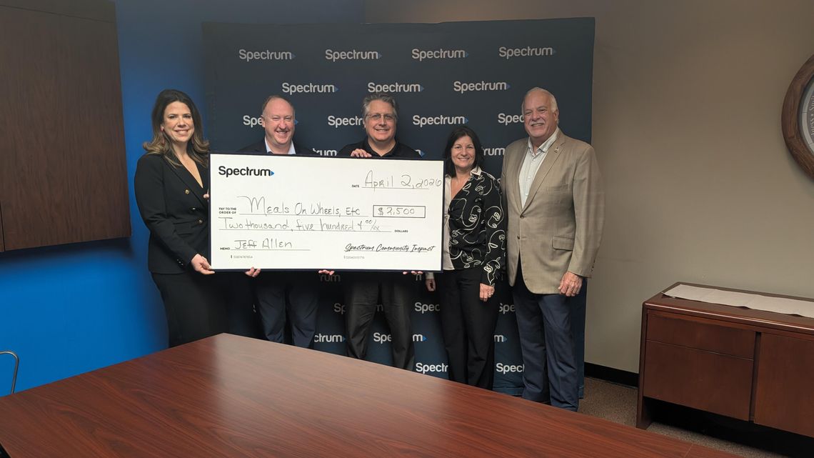 Commissioner Jay Zembower joins Spectrum to award $2500 to Meals on Wheels Commissioner Jay Zembower joins Spectrum to award $2500 to Meals on Wheels
