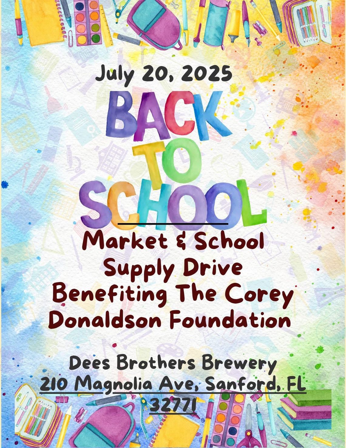 Dees Brothers Back to School Drive