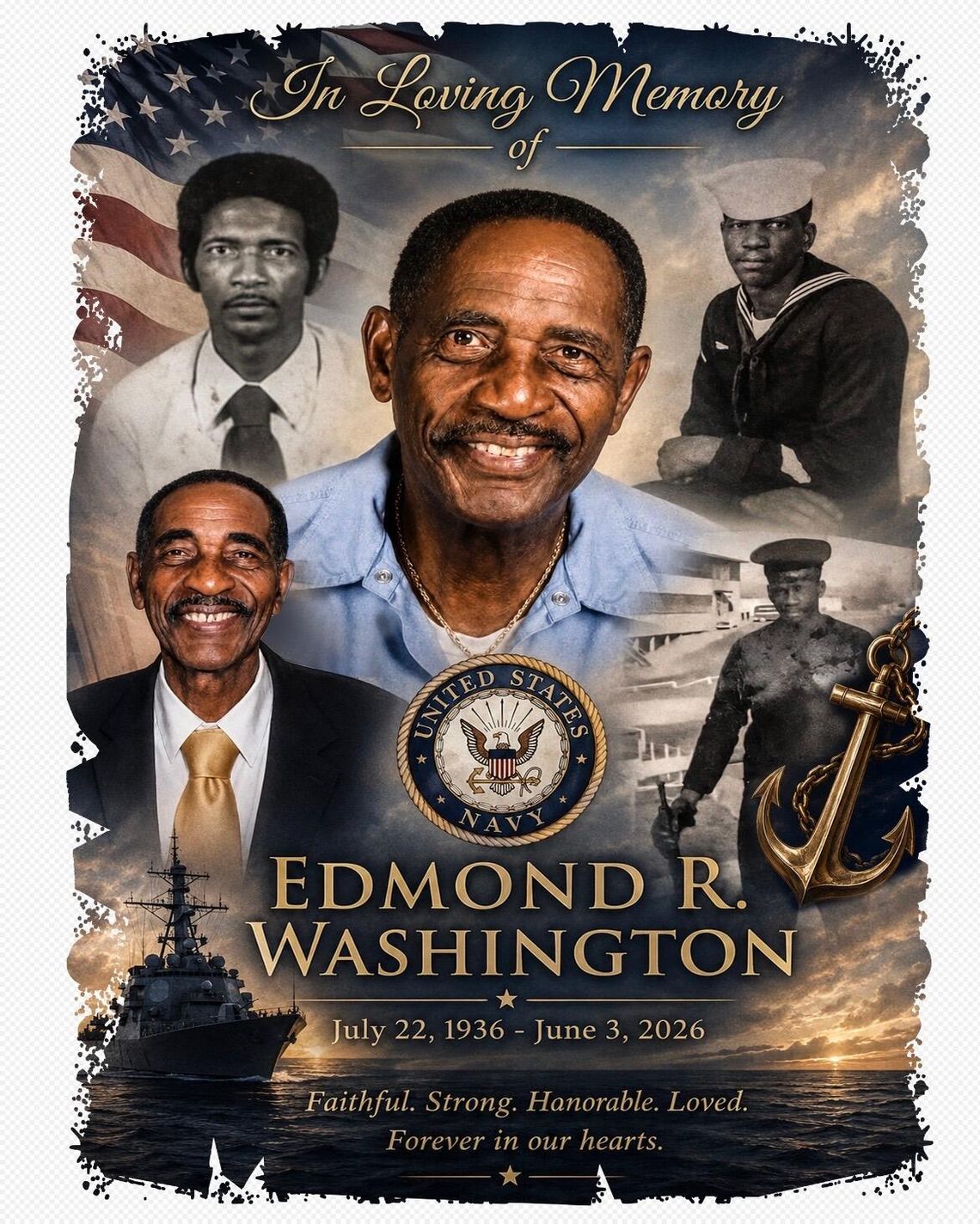 Edmond R. Washington Obituary Edmond R. Washington Obituary