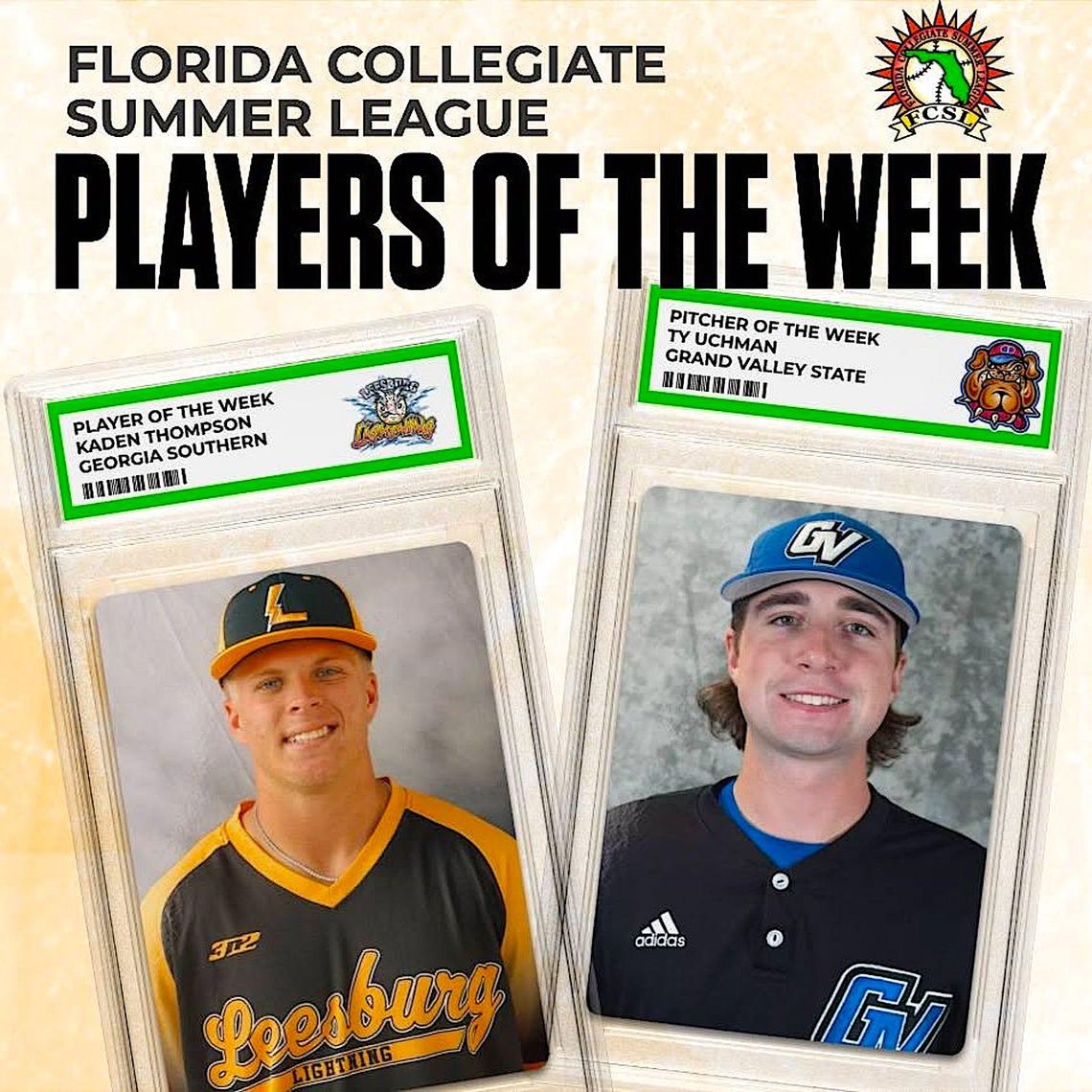 Florida League honors for games of 5/29-6/6