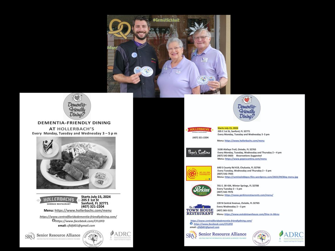 Hollerbach’s becomes latest Dementia-friendly Dining Hollerbach’s becomes latest Dementia-friendly Dining