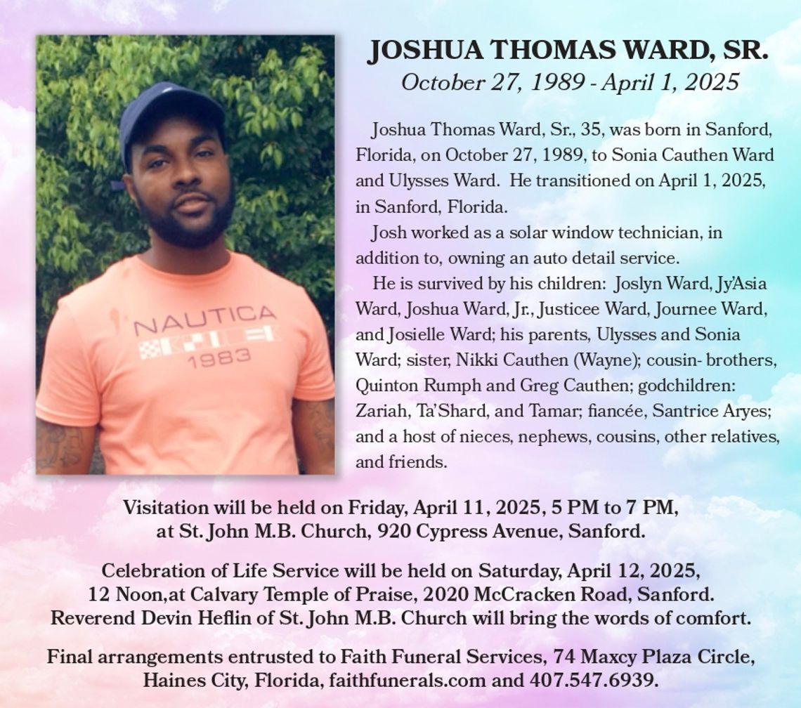 Joshua Thomas Ward, Sr.