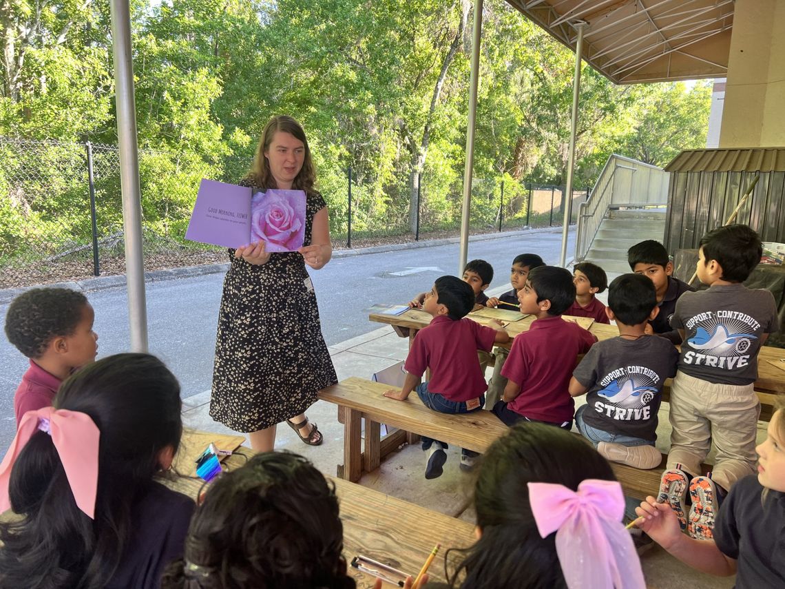Local Nature Author Reads to Seminole Science Kindergarteners for Earth Month