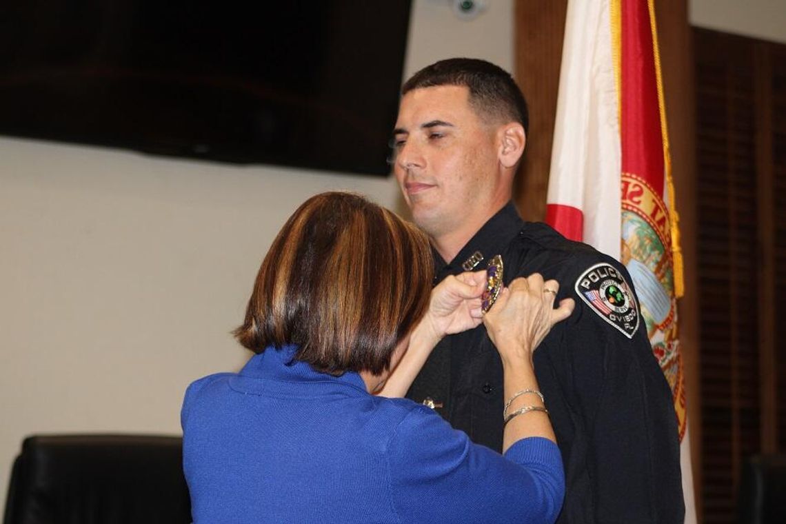 New Oviedo Police Officer Sworn In, Pinned New Oviedo Police Officer Sworn In, Pinned