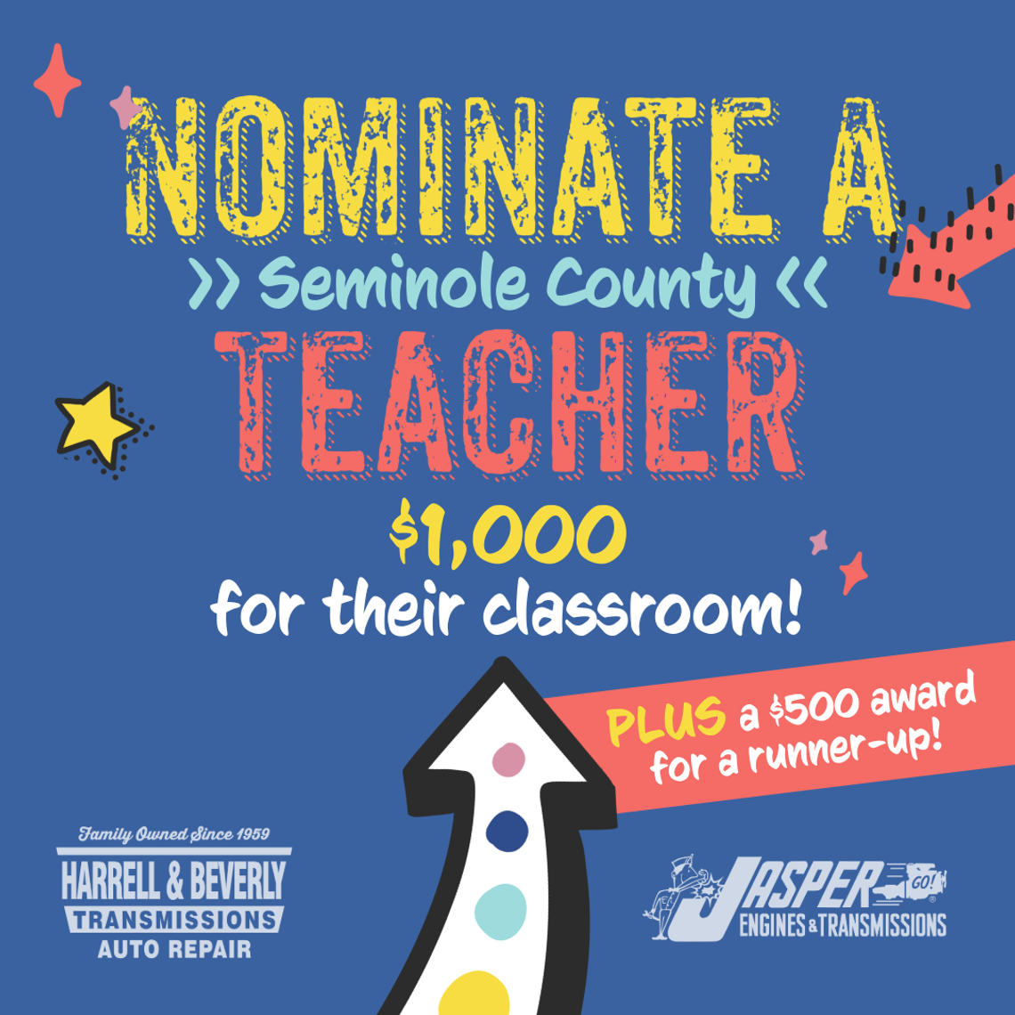 Nominate a Seminole County Teacher: Harrell & Beverly Is Giving $1,000 to an Educator Making a Difference