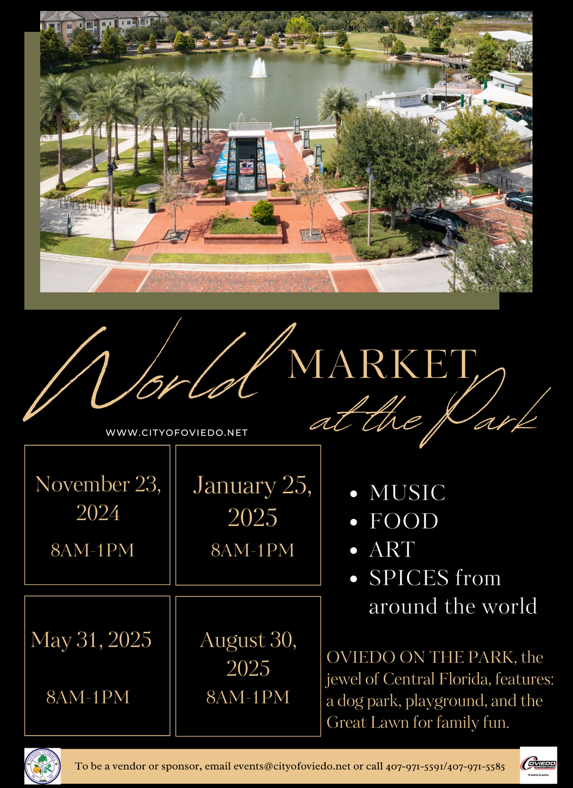 Oviedo to Host “World Market in the Park” Oviedo to Host “World Market in the Park”