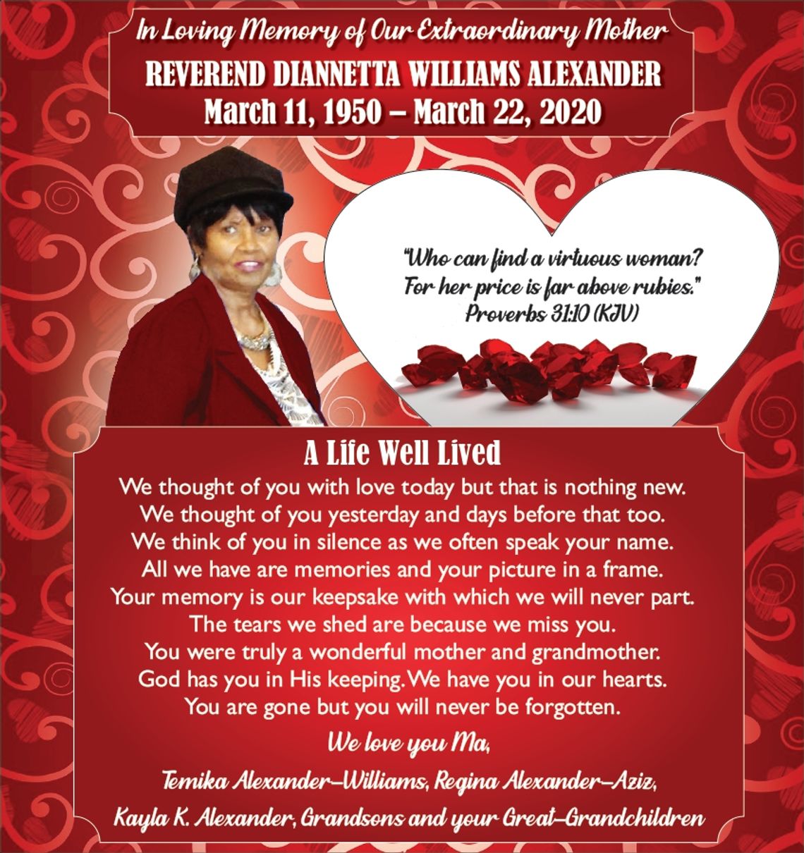 Reverend Diannetta Williams Alexander
