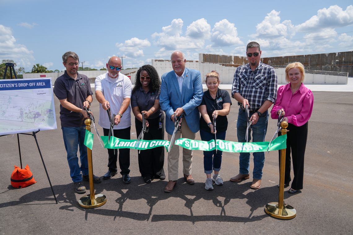 Ribbon Cutting for Landfill Citizen's Drop-Off Area Ribbon Cutting for Landfill Citizen's Drop-Off Area