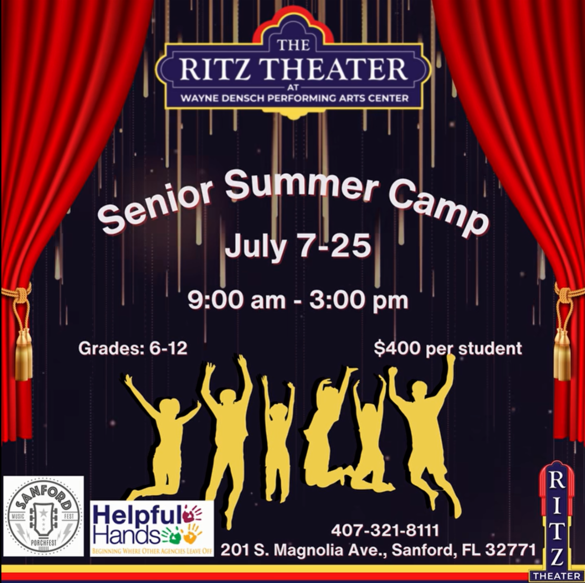  Ritz Theater Junior and Senior Camp Enrollment