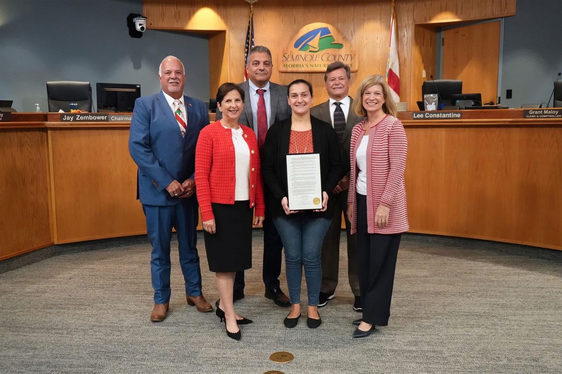 Seminole County Commissioners proclaim U.S. Air Force Cadet, Kathy Coraliza, Veteran of the Month Seminole County Commissioners proclaim U.S. Air Force Cadet, Kathy Coraliza, Veteran of the Month