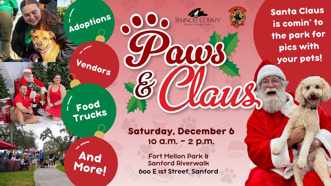 Seminole County to Host Annual Paws & Claus Celebration on December 6