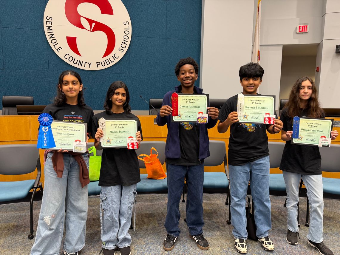 Seminole Science Student Wins County-Wide Red Ribbon Poster Contest Seminole Science Student Wins County-Wide Red Ribbon Poster Contest