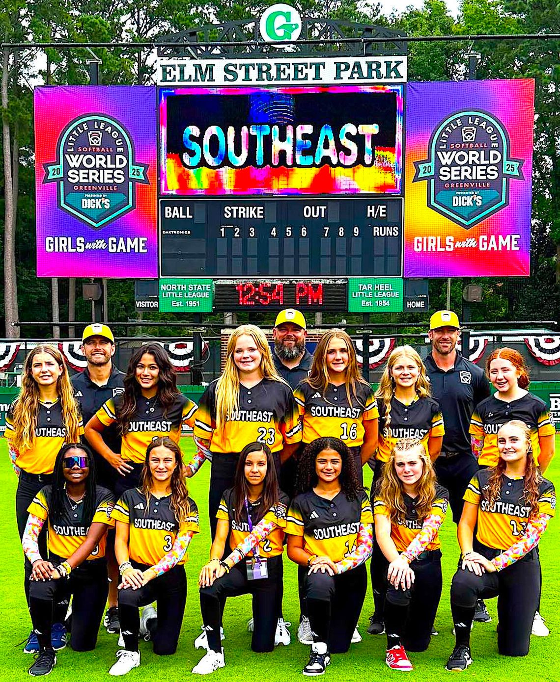 Photos courtesy of Lake Mary Little League _ The Lake Mary Little League Softball Major (12U) All-Star Team (above) finished fifth in the World Series, while the Lake Mary Little League Baseball Majors All-Star Team were the runner-ups in the Southeast Re