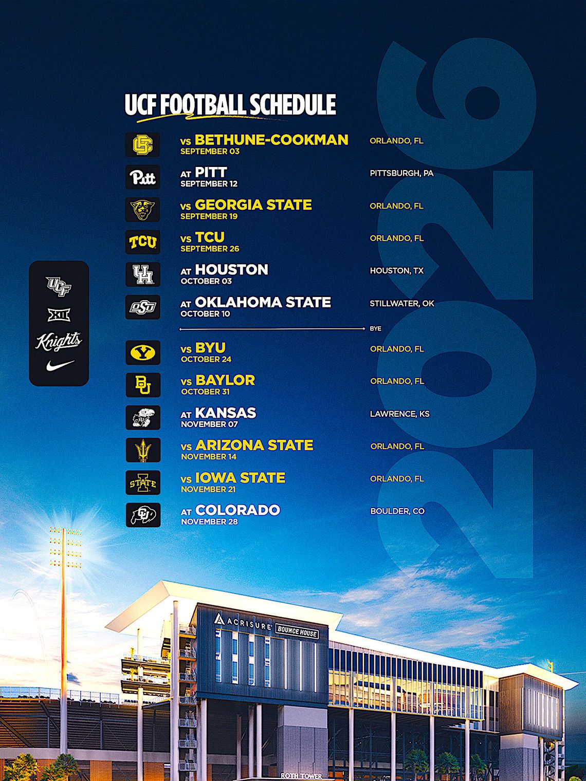 UCF, Big 12 announce 2026 Football Schedule UCF, Big 12 announce 2026 Football Schedule